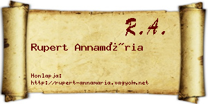 Rupert Annamária névjegykártya